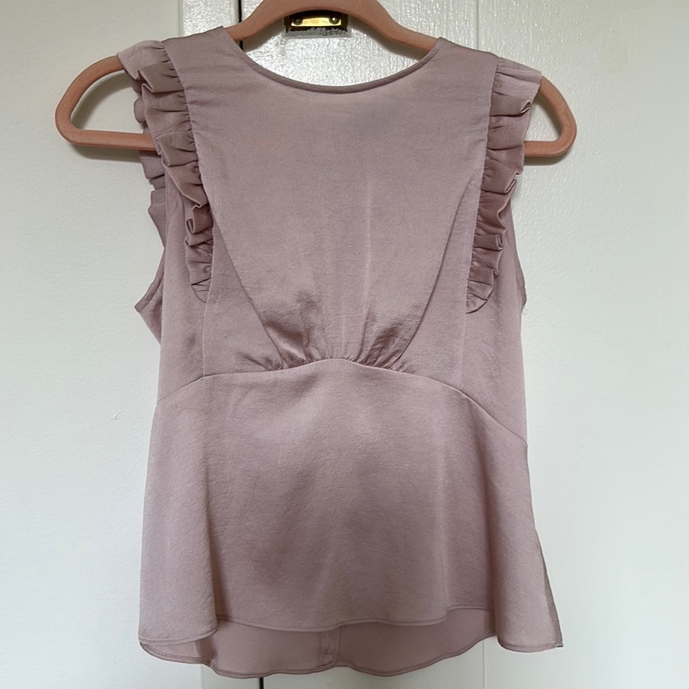 NWOT Beautiful Blush Pink Ruffle Top